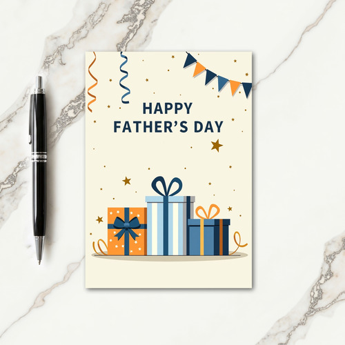 Floral Fathers Day Boxes Card