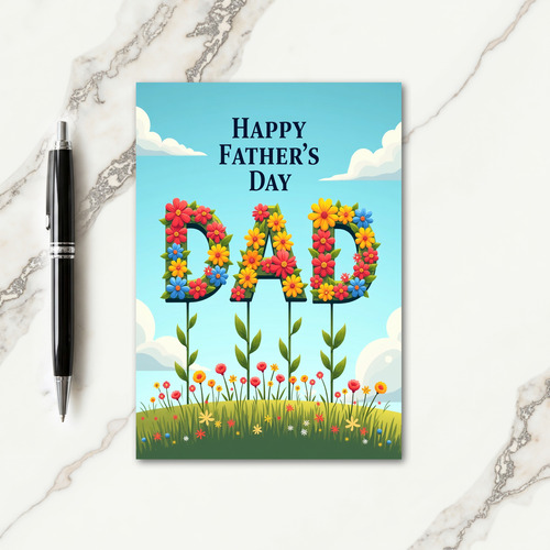 Floral Fathers Day Card