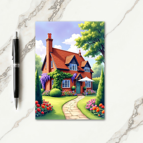 Floral Fathers Day Cottage Card