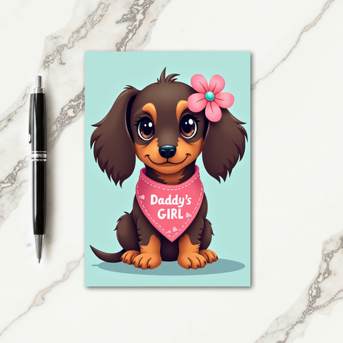 Floral Fathers Day Dog Card