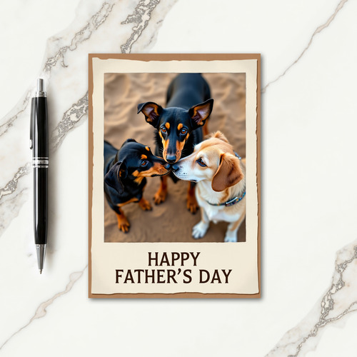 Floral Fathers Day Doggy Card