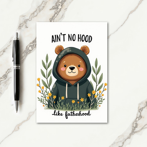 Floral Fathers Day Drawing Card