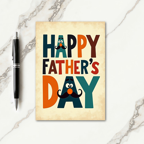 Floral Fathers Day Face Card