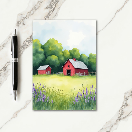 Floral Fathers Day Farm View Card