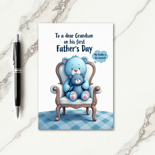 Floral Fathers Day Figure Card