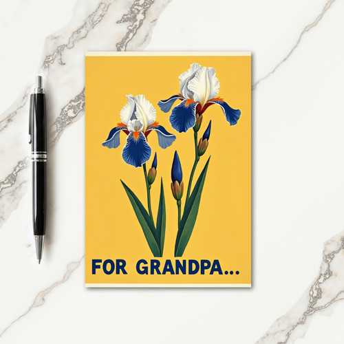 Floral Fathers Day For Grandpa Card