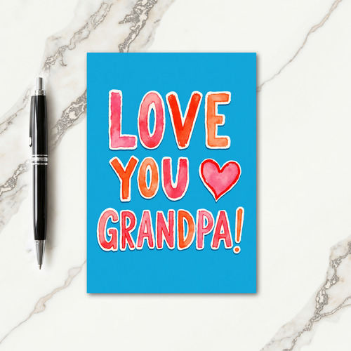 Floral Fathers Day Heart Card