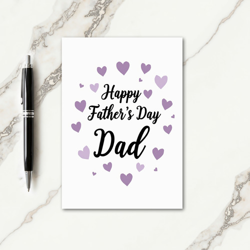 Floral Fathers Day Hearts Card