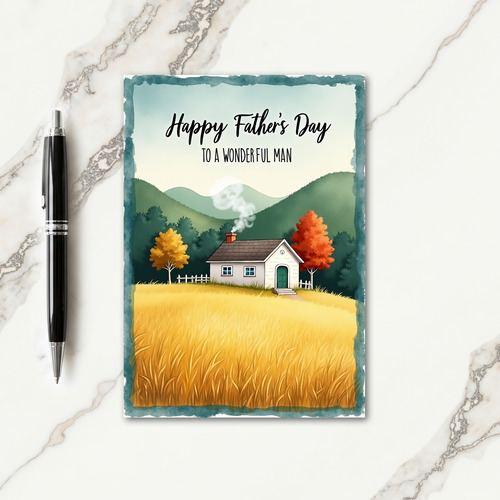 Floral Fathers Day Home Card
