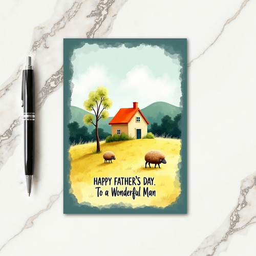 Floral Fathers Day Meadow Card