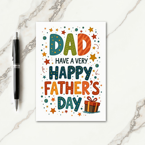 Floral Fathers Day Message Card