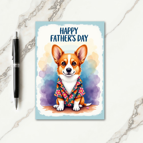 Floral Fathers Day Outfit Card