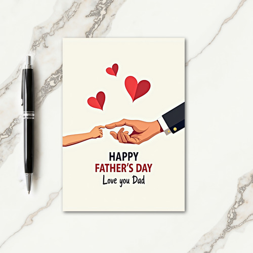 Floral Fathers Day Paper Card
