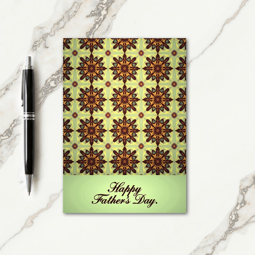 Floral Fathers Day Pattern Card