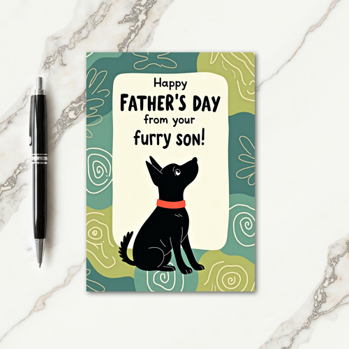 Floral Fathers Day Pet Card