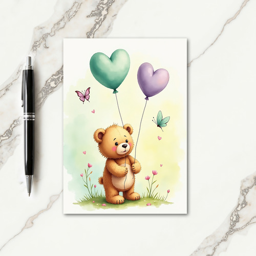 Floral Fathers Day Plushie Card