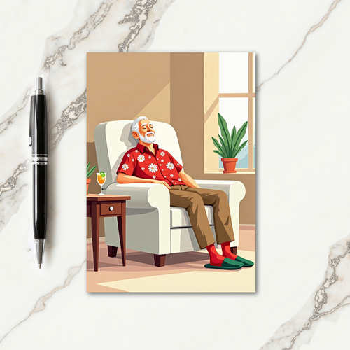Floral Fathers Day Repose Card