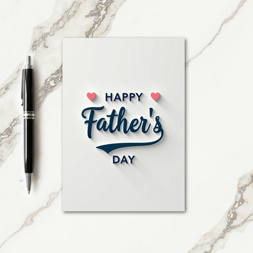 Floral Fathers Day Script Card