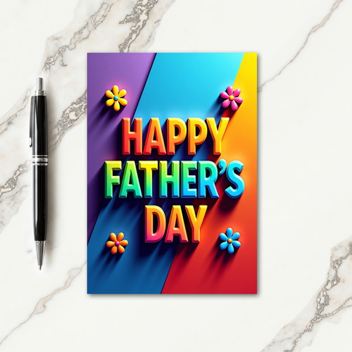 Floral Fathers Day Shadow Card