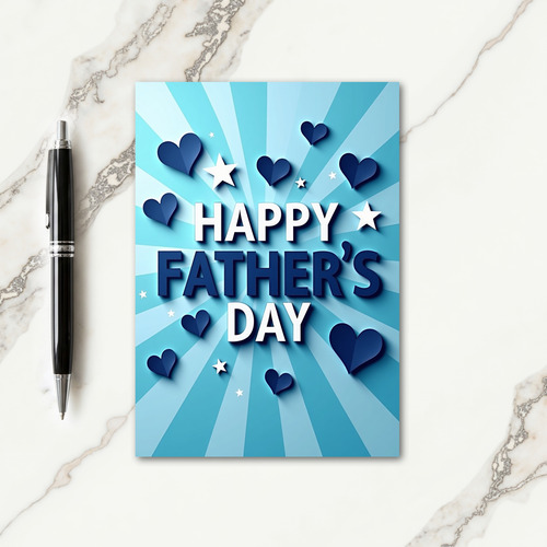 Floral Fathers Day Shapes Card