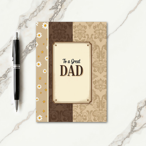 Floral Fathers Day Stars Card