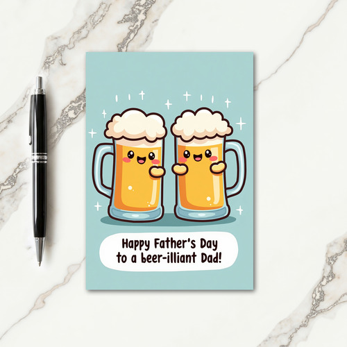 Floral Fathers Day Toast Card