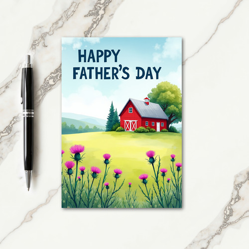 Floral Fathers Day Vista Card