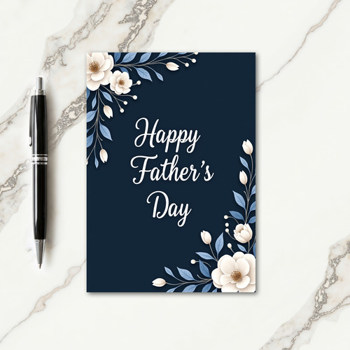 Floral Fathers Day Wish Card