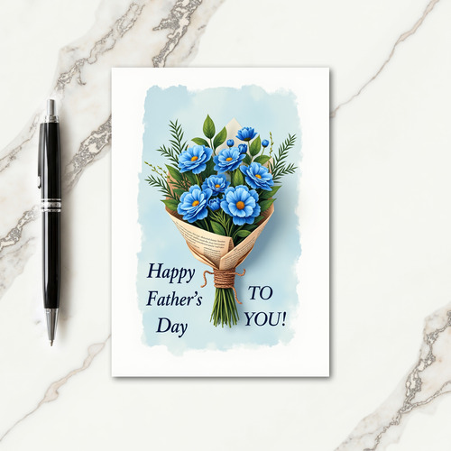 Floral Fathers Day Wishes Card