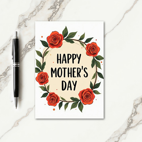 Floral Faux Painted Mothers Day Card
