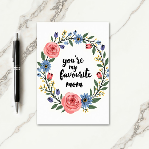 Floral Favourite Mom Card