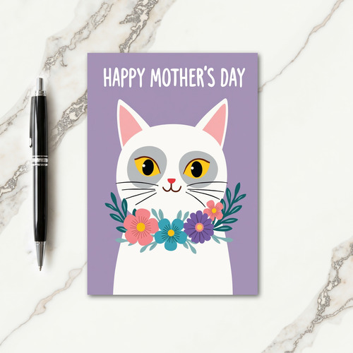 Floral Feline Friend Card