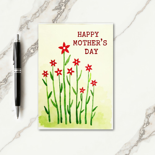 Floral Field Watercolor Card