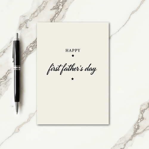 Floral First Fathers Day Card