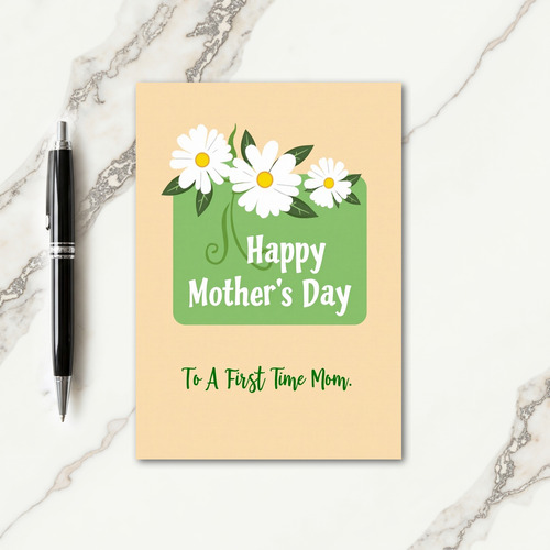 Floral First Mom Mothers Day Card