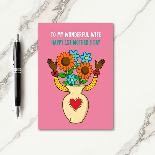 Floral First Mother Wife Card
