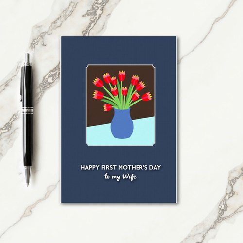 Floral First Mothers Day Wife Card