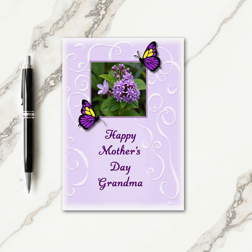 Floral Flutter Grandma Card