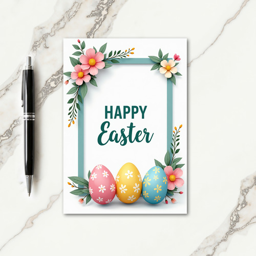 Floral Frame Celebration Card