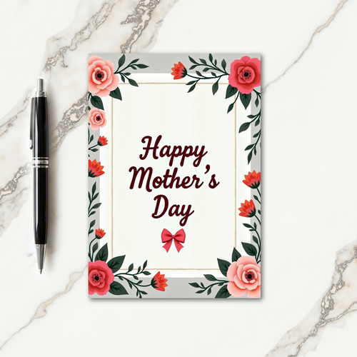 Floral Frame Greeting Card