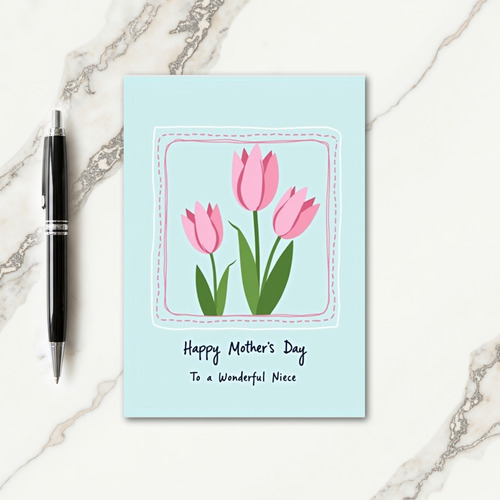 Floral Frame Sweet Day Wish Card