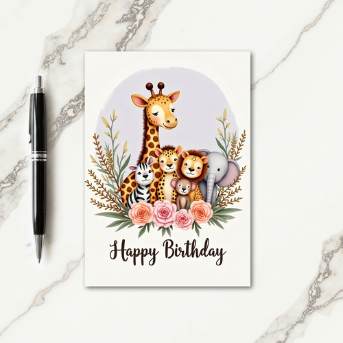 Floral Friends Birthday Card