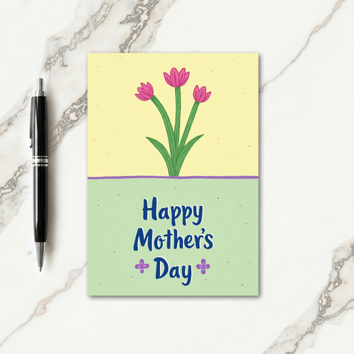 Floral Fuchsia Fields Card