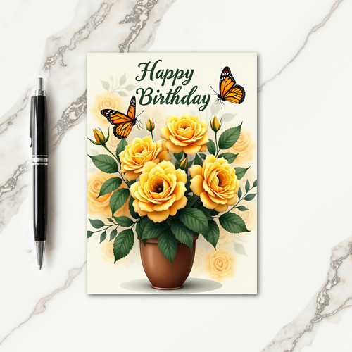 Floral Garden Birthday Card