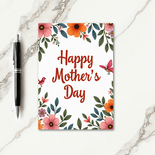Floral Garden Pattern Greeting Card