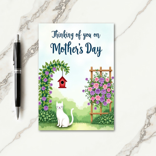 Floral Garden Scene Card