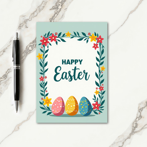 Floral Garland Greeting Card