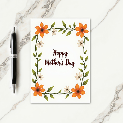 Floral Garland Message Card