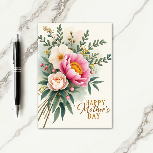 Floral Gem Mothers Day Wishes Card