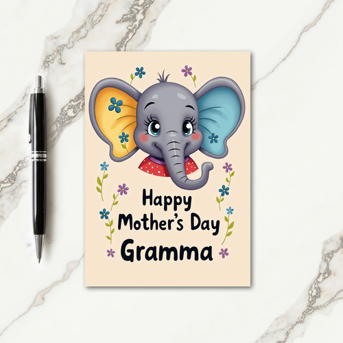 Floral Gramma Mothers Day Card